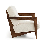 Кресло с обивкой из белого букле Armchair White Boucle варинант исполнения - 1 | Loft Concept в Саратове