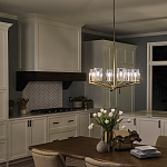 Люстра с 6-ю прозрачными цилиндрическими плафонами Kichler варинант исполнения - 8 | Loft Concept в Саратове