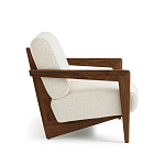 Кресло Avalon White Boucle из массива ореха варинант исполнения - 3 | Loft Concept в Саратове