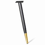 Стол обеденный с коричневой прямоугольной столешницей из керамики на четырех металлических ножках Brown Ceramics варинант исполнения - 3 | Loft Concept в Саратове