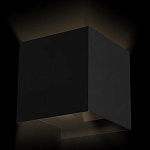 Уличный настенный светильник светодиодный формы куб черного цвета из металла Urban Minimalist варинант исполнения - 3 | Loft Concept в Саратове
