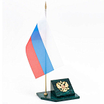 Флагшток с гербом России из натурального камня змеевик Stone Flagpole варинант исполнения - 2 | Loft Concept в Саратове