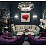 Диван трехместный велюровый серый Island of Comfort варинант исполнения - 5 | Loft Concept в Саратове