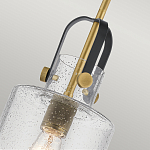 Подвесной светильник с цилиндрическим плафоном из прозрачного стекла с пузырьками Kichler варинант исполнения - 4 | Loft Concept в Саратове