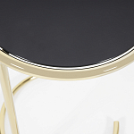 Приставной столик на золотистом основании с черной столешницей Noir варинант исполнения - 2 | Loft Concept в Саратове