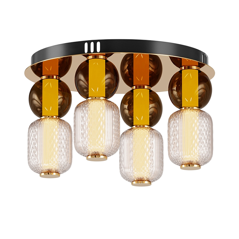 Потолочный светильник Drop 3000К 60Вт Золотой Янтарный в Саратове | Loft Concept 