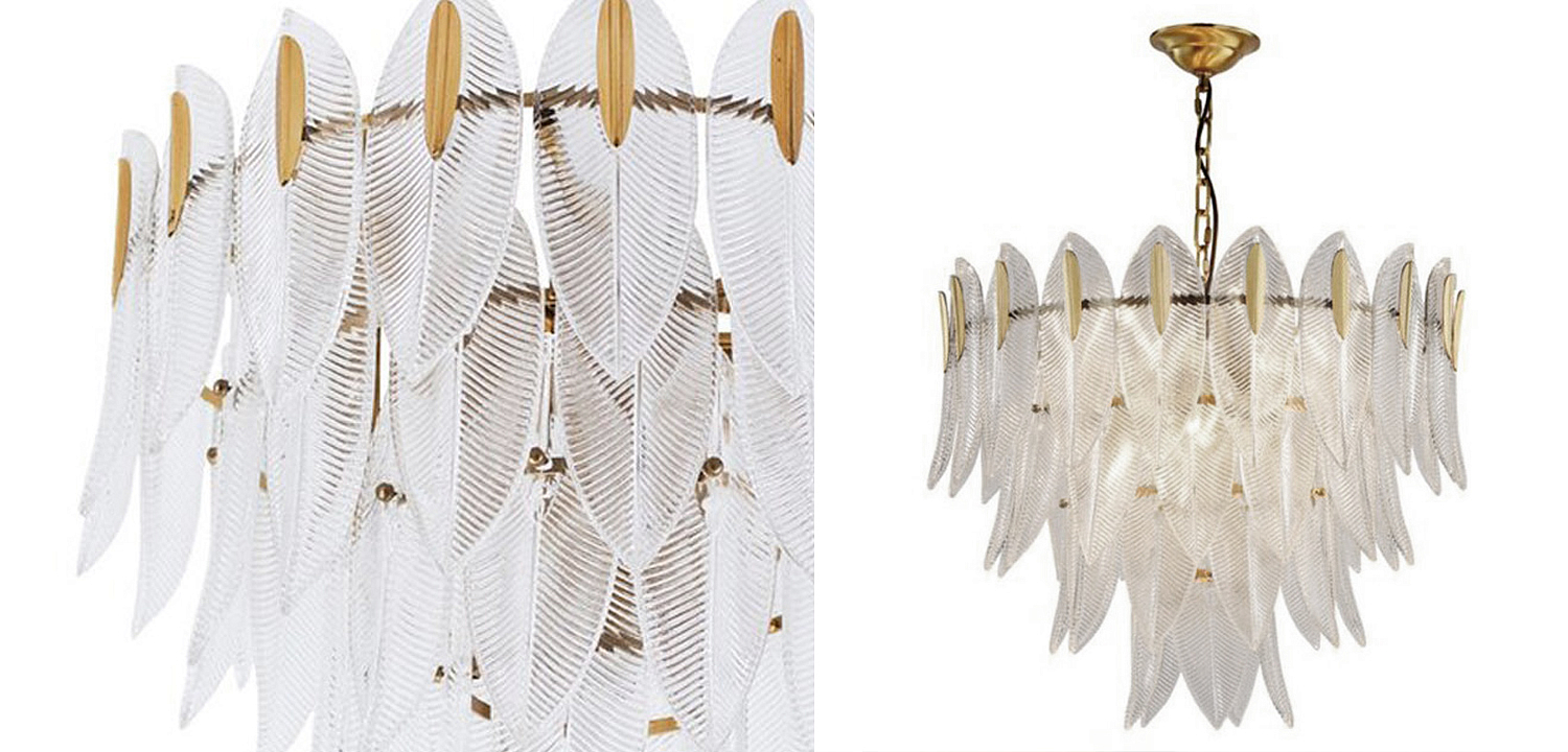 Люстра Textured Glass Petals Chandelier Люстра Textured Glass Petals Chandelier - Loft-Concept в Саратове