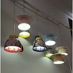 Подвесные светильники в виде чаши с цветочным блюдцем Flower Reversal варинант исполнения - 6 | Loft Concept в Саратове