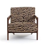 Кресло с обивкой из шенилла с тигровым принтом Tiger Chair варинант исполнения - 1 | Loft Concept в Саратове