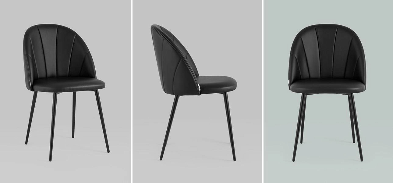 Стул Balsari S Chair Черная Экокожа Стул Balsari S Chair Черная Экокожа - Loft-Concept в Саратове