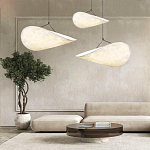 Подвесной светильник с белым тканевым плафоном в форме облака Crystal Cloud Junction варинант исполнения - 8 | Loft Concept в Саратове