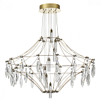 Люстра подвесная из металла с прозрачными подвесками из хрусталя Quasar 93 варинант исполнения - 2 | Loft Concept в Саратове