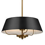 Подвесной светильник с конусовидным металлическим абажуром черного цвета Kichler варинант исполнения - 1 | Loft Concept в Саратове