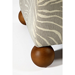 Банкетка Wakonda Gray Zebra с деревянными шариками  варинант исполнения - 5 | Loft Concept в Саратове