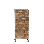 Торшер из перламутра на металлическом каркасе Indonesian Tower 2 варинант исполнения - 2 | Loft Concept в Саратове