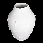 Декоративная ваза белая керамическая с абстрактным объемным декором Molecule Collection варинант исполнения - 3 | Loft Concept в Саратове