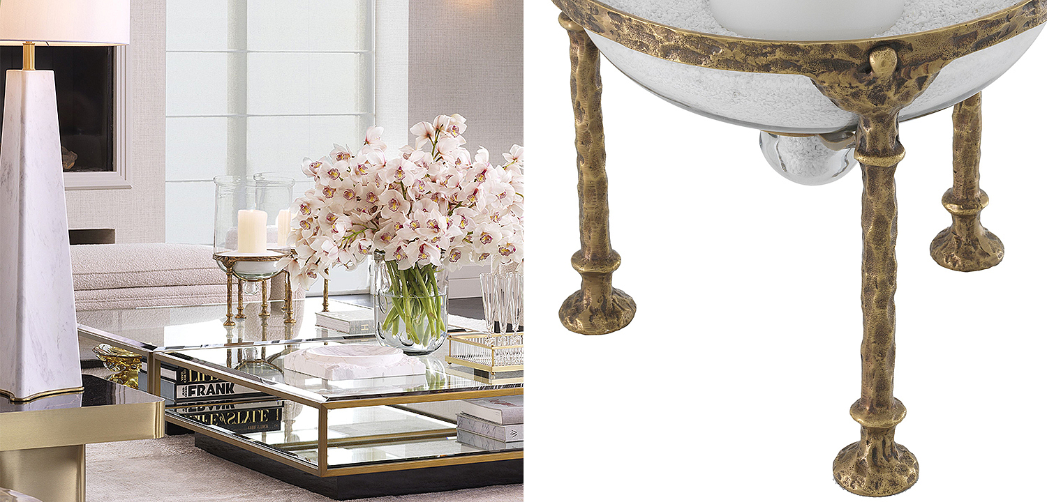 Подсвечник Eichholtz Hurricane Grace Brass Подсвечник Eichholtz Hurricane Grace Brass - Loft-Concept в Саратове