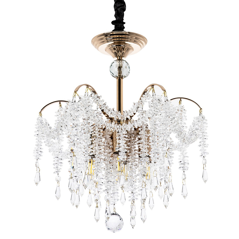 Люстра с хрустальными подвесками Crystal Classic Fairytree Chandelier 8 Золотой Прозрачное Стекло Люстра с хрустальными подвесками Crystal Classic Fairytree Chandelier 8 Золотой Прозрачное Стекло в Саратове | Loft Concept