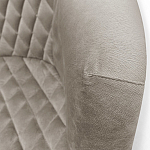 Барный стул со спинкой и мягкой обивкой с ромбами на 4-х деревянных ножках Бежевый Велюр Ava Charm варинант исполнения - 4 | Loft Concept в Саратове