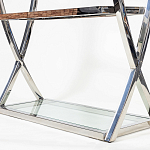 Металлический стеллаж со стеклянными полками Molecule варинант исполнения - 3 | Loft Concept в Саратове