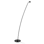 Торшер с изогнутой черной металлической стойкой и цилиндрическим плафоном Davide Groppi варинант исполнения - 1 | Loft Concept в Саратове