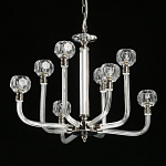 Люстра с 8-ю лампами и гранеными стеклянными плафонами Prism Gala варинант исполнения - 4 | Loft Concept в Саратове