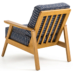 Кресло с каркасом из массива дуба Deniaud Oak Blue Print  Armchair варинант исполнения - 4 | Loft Concept в Саратове