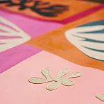 Обои ручная роспись в стиле Арт-деко Jazz Original colourway on painted silk with embroidery варинант исполнения - 5 | Loft Concept в Саратове