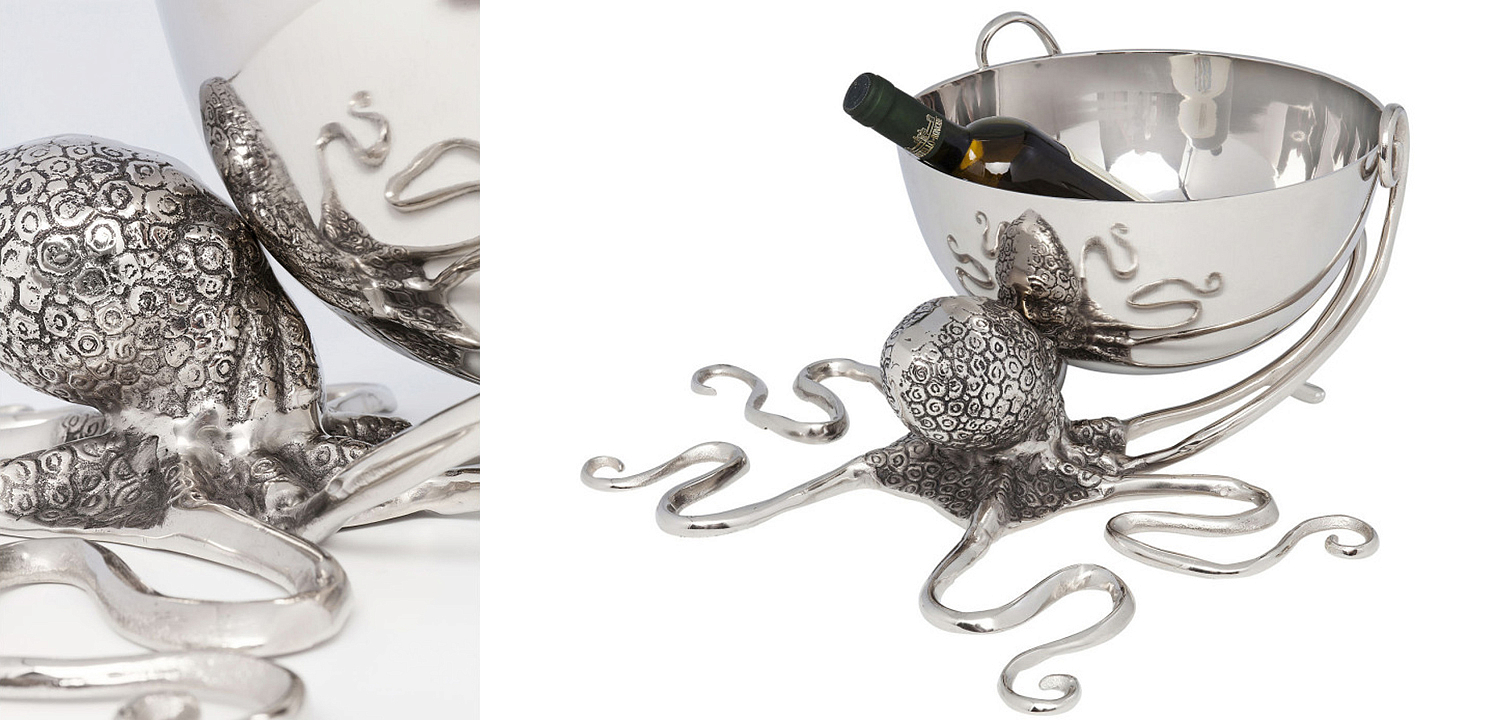 Ведёрко для вина Chrome Octopus Ведёрко для вина Chrome Octopus - Loft-Concept в Саратове