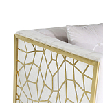 Кресло велюровое серое с фактурным каркасом золотистого цвета Best Traits варинант исполнения - 2 | Loft Concept в Саратове