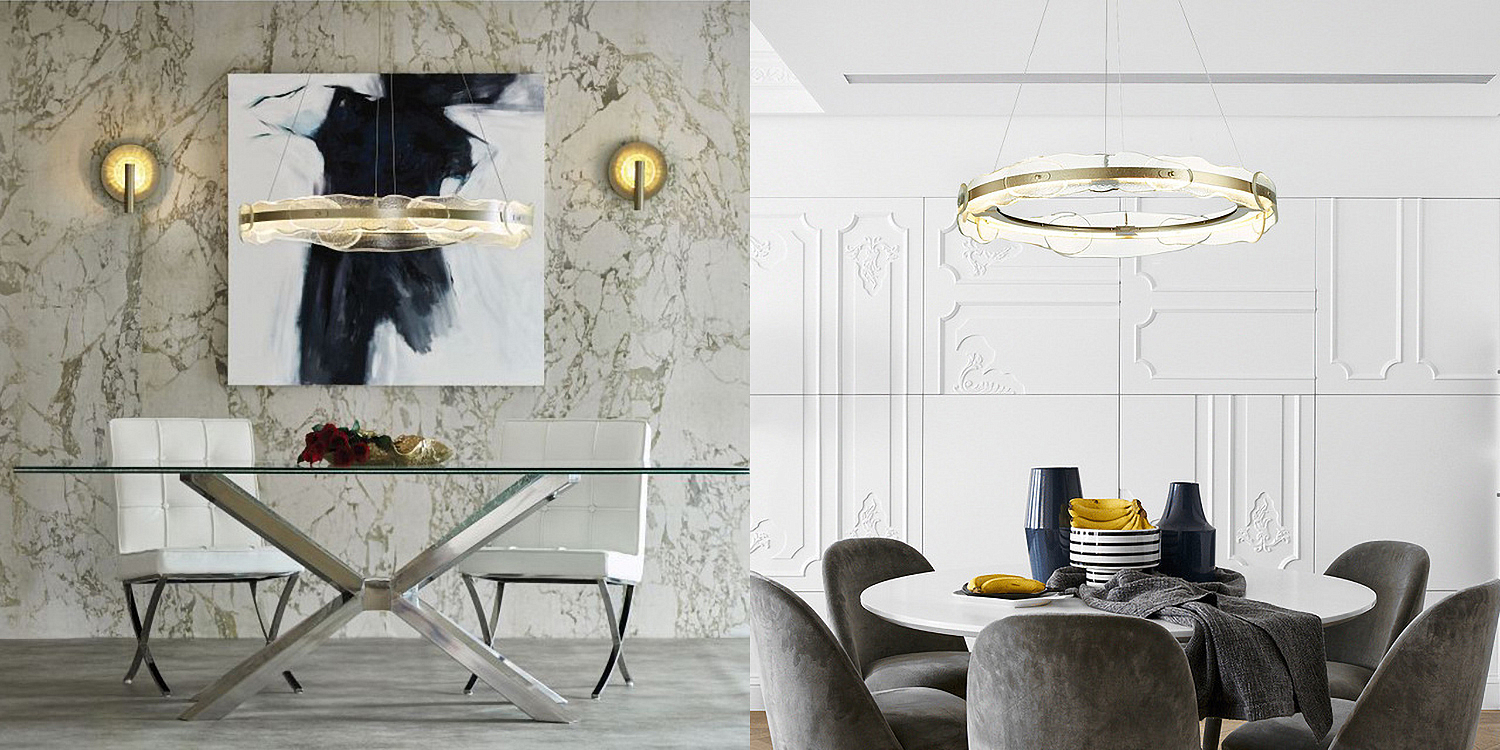 Люстра Ring horizontal glass chandelier Люстра Ring horizontal glass chandelier - Loft-Concept в Саратове