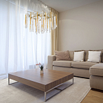 Люстра подвесная золотого цвета с разветвленными ветвями и прозрачными стеклянными подвесками Droplet Chandelier варинант исполнения - 12 | Loft Concept в Саратове