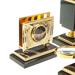 Настольный письменный набор из яшмы и долерита в подарочной упаковке Manager Organizer варинант исполнения - 8 | Loft Concept в Саратове