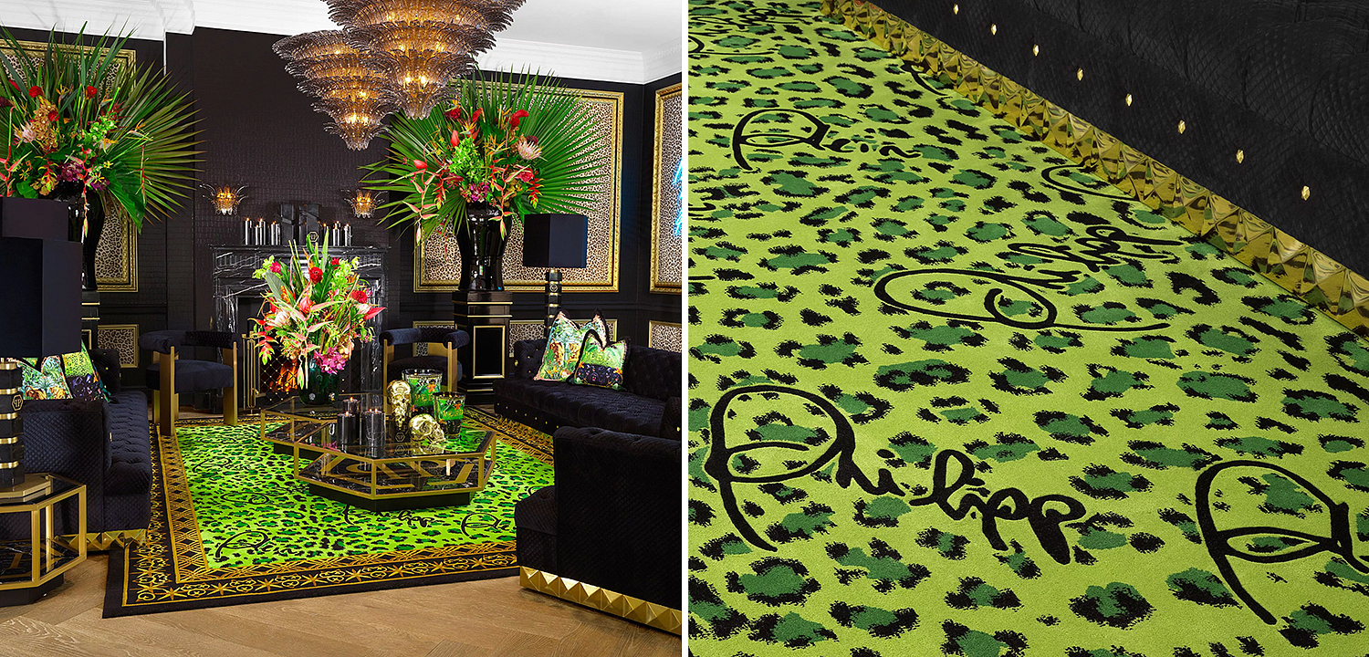 Ковер Philipp Plein Carpet Jungle 300 x 400 cm Зеленый Ковер Philipp Plein Carpet Jungle 300 x 400 cm Зеленый - Loft-Concept в Саратове