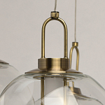 Люстра с 7-ю плафонами из прозрачного стекла в форме шара Orb Cascade  варинант исполнения - 11 | Loft Concept в Саратове