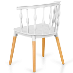 Пластиковый стул на ножках из массива бука Ferret Spiral White варинант исполнения - 6 | Loft Concept в Саратове