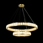 Люстра с 2-мя кольцами из натурального камня с регулируемыми плафонами Durability of Stone варинант исполнения - 5 | Loft Concept в Саратове