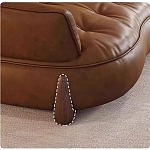 Диван двухместный кожаный с каркасом из массива дерева Medieval Furniture варинант исполнения - 3 | Loft Concept в Саратове