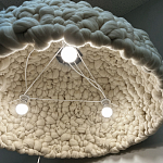Вязаный подвесной светильник из шерсти Dome Wool Lamp  варинант исполнения - 4 | Loft Concept в Саратове