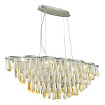 Люстра с подвесками в форме капель на серебристом каркасе Raindrop варинант исполнения - 5 | Loft Concept в Саратове