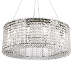 Круглая люстра с хрустальными подвесками хром Crystal Art Chrome Chandelier 12 варинант исполнения - 1 | Loft Concept в Саратове