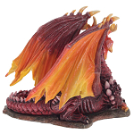 Декоративная статуэтка Дракон Красный Red Dragon with Orange Wings Statuette варинант исполнения - 3 | Loft Concept в Саратове
