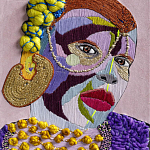 Картина с вышивкой Портрет wall panel People with the yellow ear 4 варинант исполнения - 1 | Loft Concept в Саратове