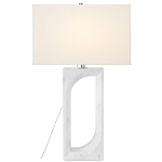 Настольная лампа на прямоугольном корпусе с тканевым абажуром One Piece Support варинант исполнения - 2 | Loft Concept в Саратове