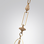 Подвесной светильник с круглым прозрачным плафоном и декоративной каменной вставкой Tectona  варинант исполнения - 6 | Loft Concept в Саратове