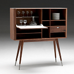 Дизайнерский комод-буфет на высоких ножках с выдвижными ящиками и открытыми полками Joshar варинант исполнения - 3 | Loft Concept в Саратове