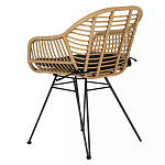 Стул с ротанговым плетением Wicker Half Chair с подлокотниками варинант исполнения - 3 | Loft Concept в Саратове