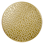 Журнальный столик с конусообразной основой и текстурной поверхностью золотого цвет Ethnic Metal варинант исполнения - 1 | Loft Concept в Саратове