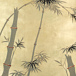 Обои ручная роспись Bamboo Dark Lacquer on Deep Rich Gold gilded tea paper варинант исполнения - 1 | Loft Concept в Саратове