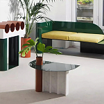 Дизайнерский журнальный стол с рельефным основанием Dutynor варинант исполнения - 4 | Loft Concept в Саратове